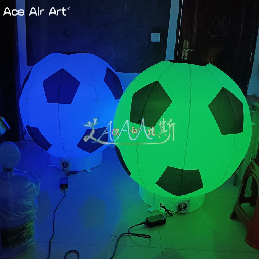 Giant Custom Inflatable Soccer Ball Model Inflatable Football With Led Light For Promotion