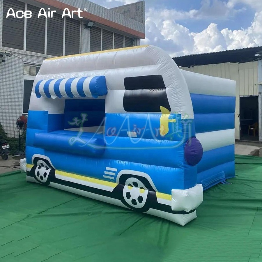 Portable Inflatable Ice Cream Booth Dining Car Tent Inflatable Food Truck for Advertising Promotion