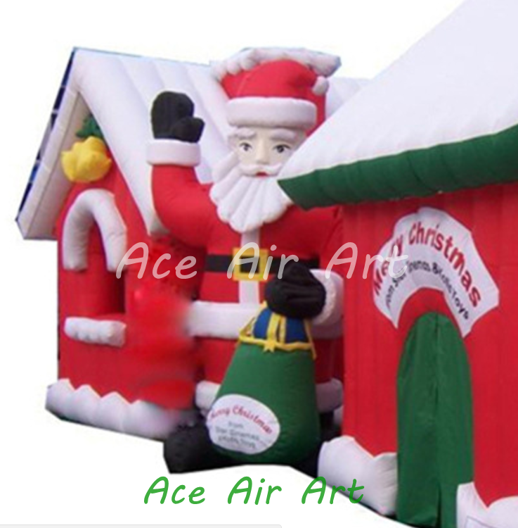 Christmas decoration Commercial use outdoor Inflatable Xmas Santa Grotto