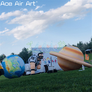 Custom Inflatable Astronaut and Moon Model and Giant Planets Mockup for Event Decoration or Attractions