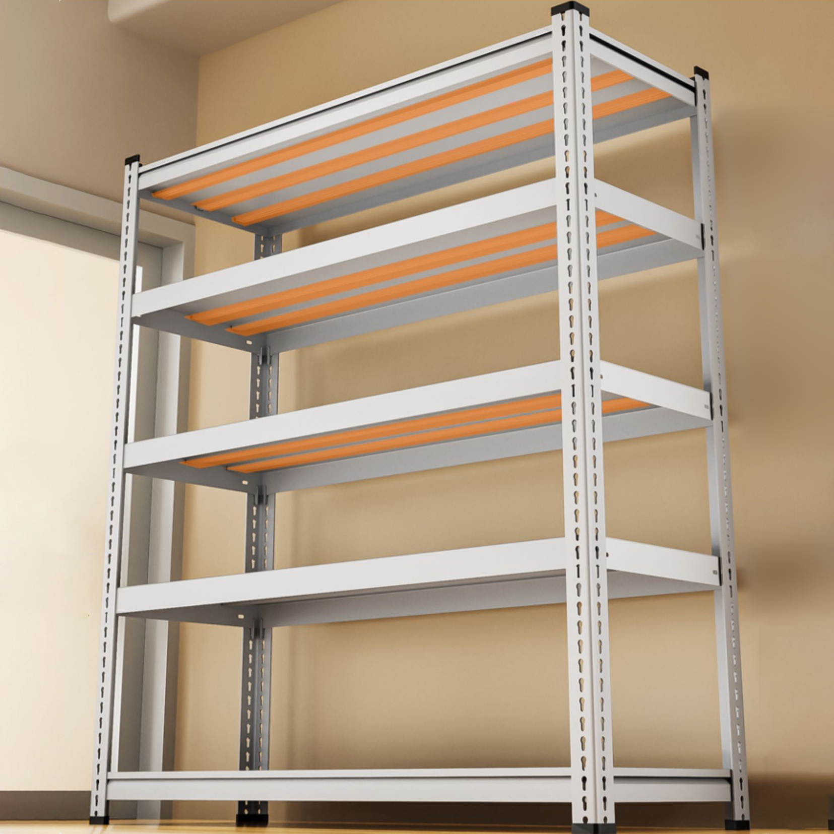 Wholesale Easy To Assemble Stock Pile Shelves Metal Steel 5layers Boltless Racking Stacking Storage Shelf Racks For Garage