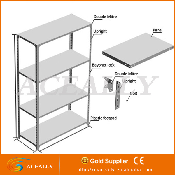 light duty slotted angle iron storage racks for warehouse shelf or office