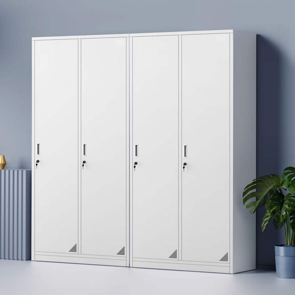 Iron Metal 2 Door Large Size Armario Organizador De Ropa Tall Narrow Steel Storage Cabinet Metal Storage Cabinet Locking Doors