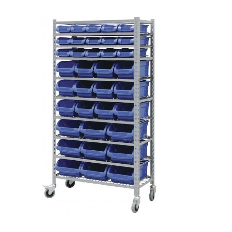 wholesale wall mounted tool spare parts Plastic organizer stackable shelf rack divisible storage bins for shelves