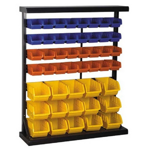 wholesale wall mounted tool spare parts Plastic organizer stackable shelf rack divisible storage bins for shelves