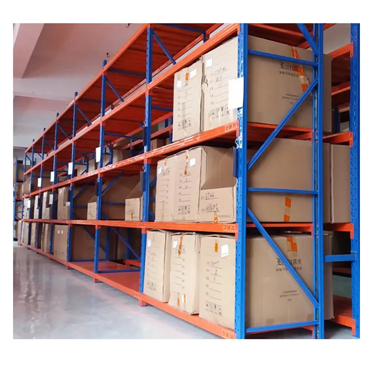 Warehouse storage racks 4 layer 200KG factory long span industrial metal shelves racking