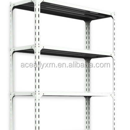 Steel slotted angle storage racks bolt less rivet shelving ...