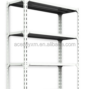 Steel slotted angle storage racks bolt less rivet shelving