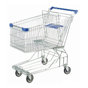 Large size Supermarket Metal Cart Store Shopping Trolley With Seat