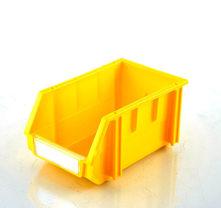 Stackable plastic spare parts storage warehouse work bin