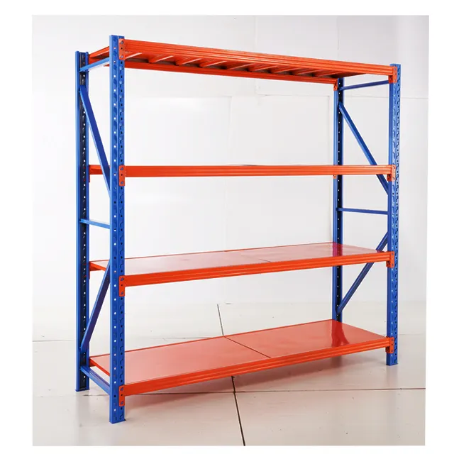 Warehouse storage racks 4 layer 200KG factory long span industrial metal shelves racking