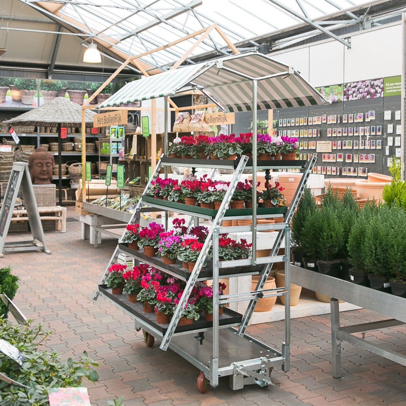 Greenhouse nursery plant transport danish CC trolley cart