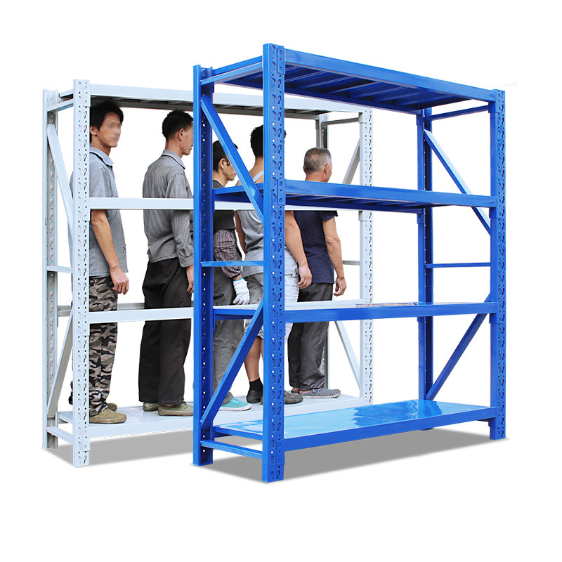 Custom Selective medium Duty Warehouse Rack Storage Shelf Steel Rack Stacking Racks Dry Goods Storage Shelf Commercial