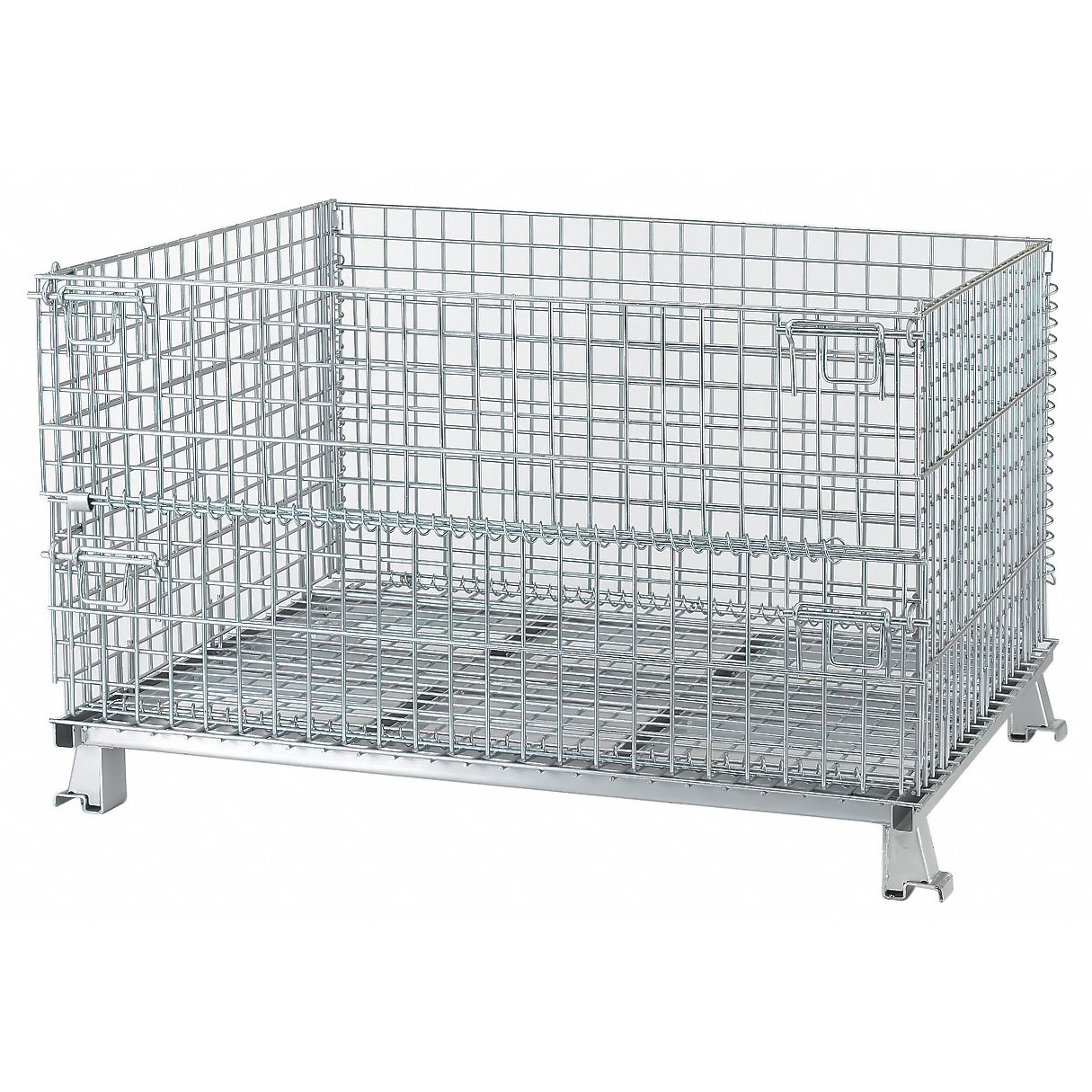 Warehouse Storage Galvanized Steel Standard Wire Mesh Container Cages Wire Mesh Pallet Folding Warehouse Cage Wire Mesh