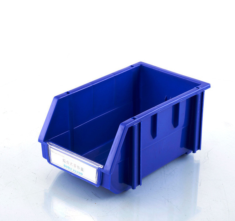 Stackable plastic spare parts storage warehouse work bin