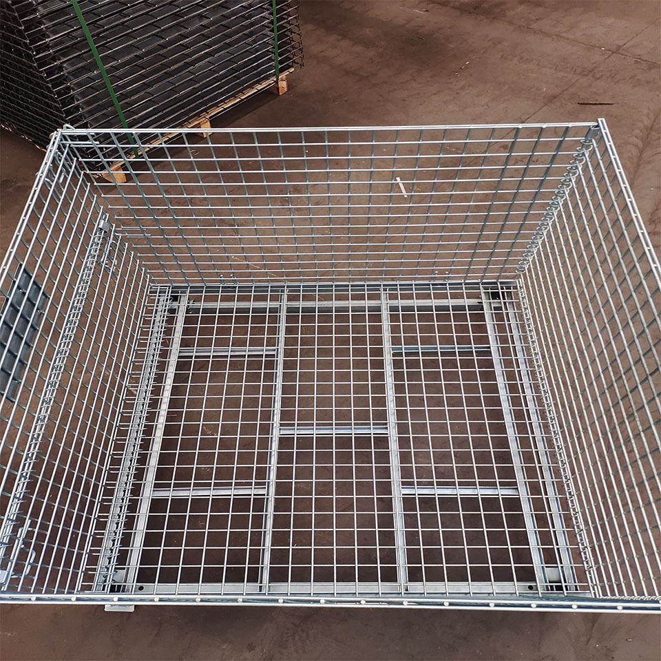 Stackable Wire Mesh Cage or stillage cage for racking system