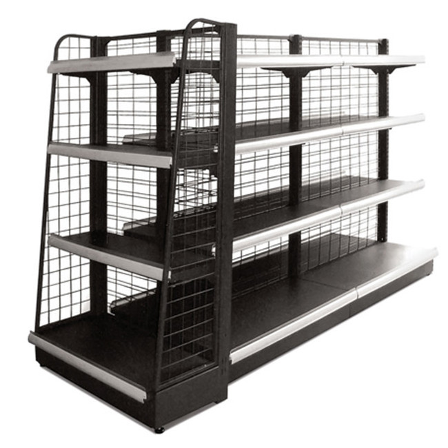 Hot store racks commercial steel shelf  display supermarket gondola industrial hardware shelving