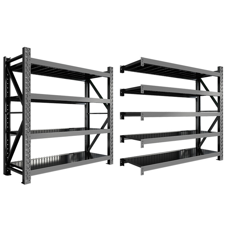 Custom Selective medium Duty Warehouse Rack Storage Shelf Steel Rack Stacking Racks Dry Goods Storage Shelf Commercial