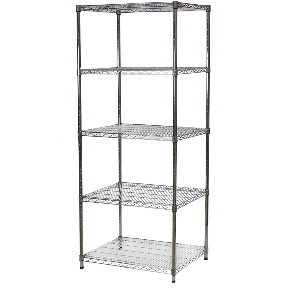 Durable 6-layer Adjustable Customized Size Chrome Wire Shelving for Kitchen Bathroom