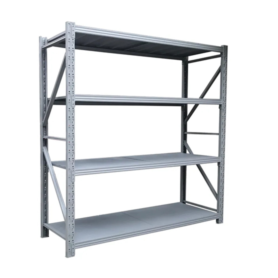 Warehouse storage racks 4 layer 200KG factory long span industrial metal shelves racking