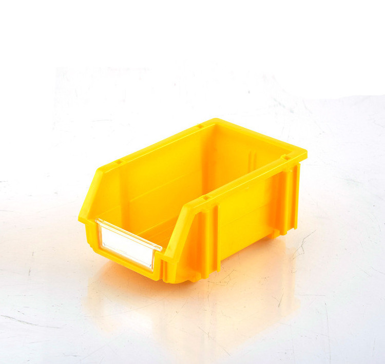 Stackable plastic spare parts storage warehouse work bin