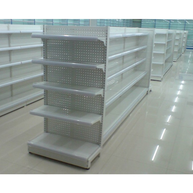 Hot store racks commercial steel shelf  display supermarket gondola industrial hardware shelving