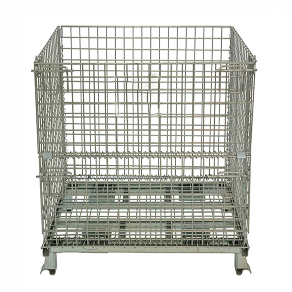 High Quality Durable Collapsible Steel Wire Mesh Pallet Container Cage after powder coated