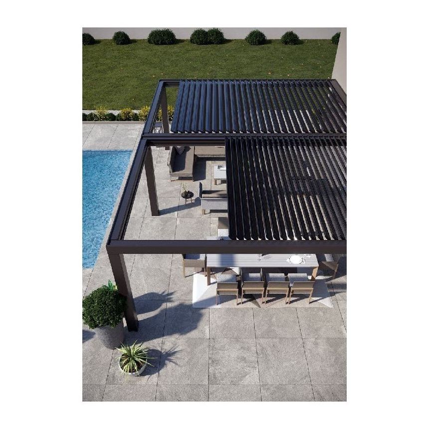 Automatic Patio Gazebo Aluminium Backyard Pergola Motorized Pergola Opening Louvred Roof for Sunshade