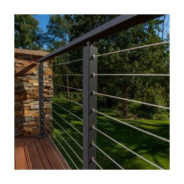 Outdoor Deck Wire Railing low cost Tensioning Stainless Steel Cable Balustrade Post System For Sale