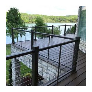 exterior balcony railing stainless steel hardwares and cable railing post