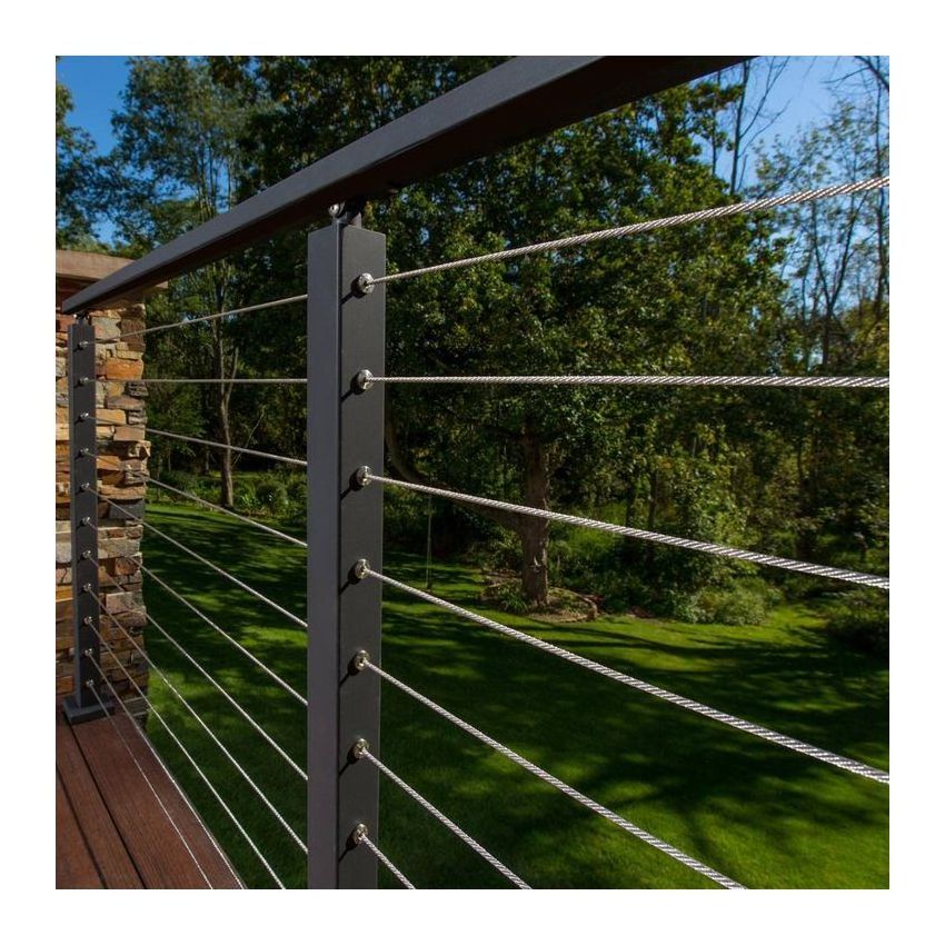 Modern Style Simple Stainless Steel Handrail Stair Wire Cable Railing