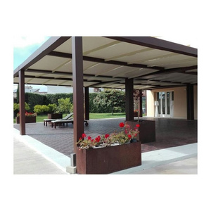 Aluminum Waterproof Electric Pergola with Motorized Opening Roof Louver Gazebo