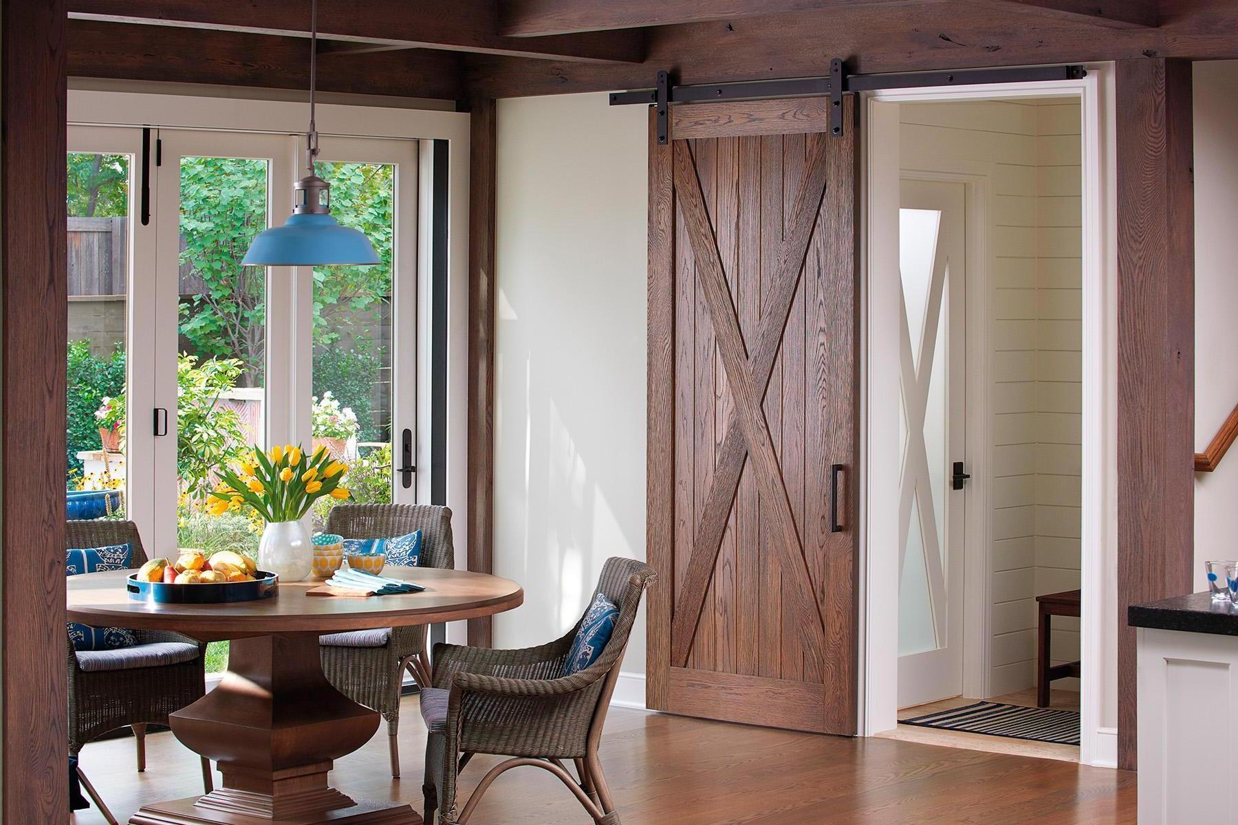 Ace Modern Wooden Barn Doors Bifold Sliding Doors for Houses Interior Doors