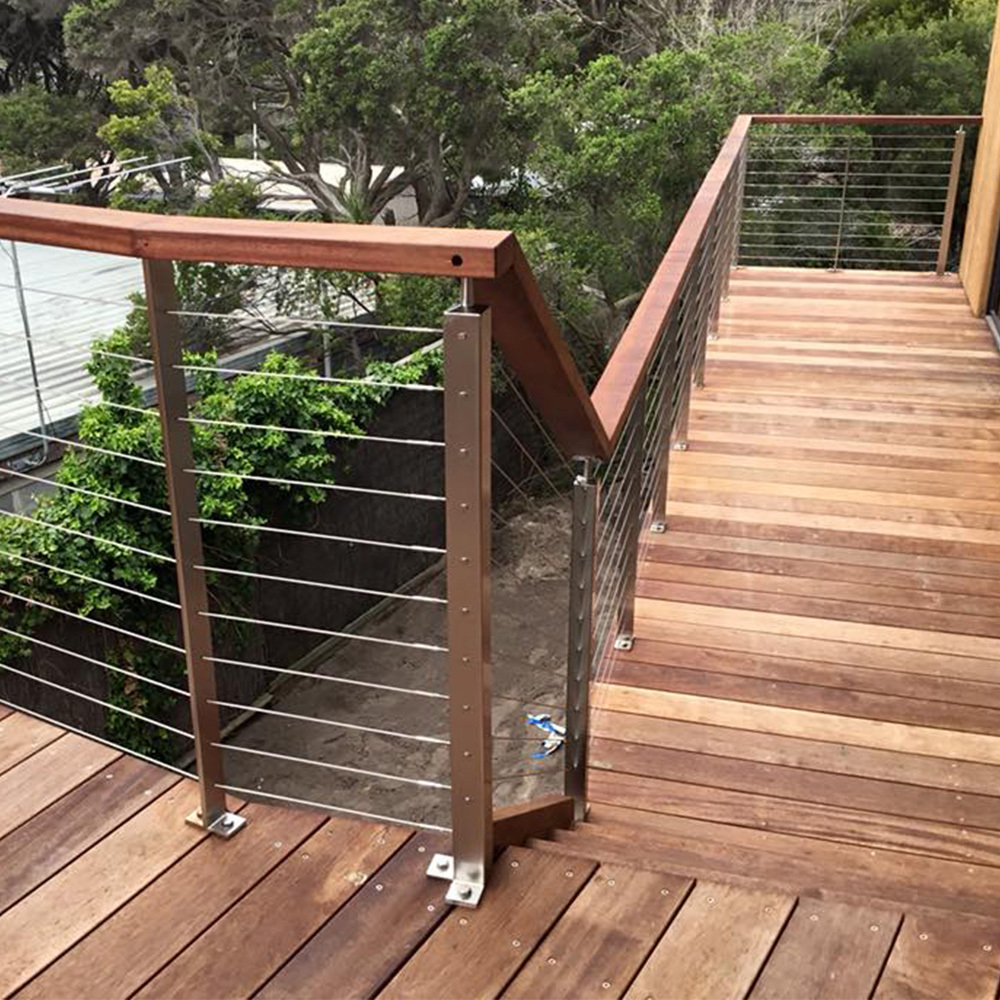 Outdoor cable railing systems/ wood deck cable railing metal cable fence railing