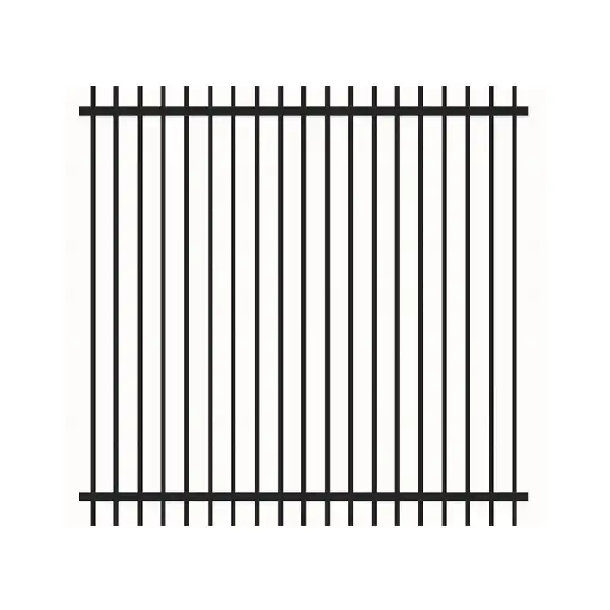 modern top mount steel picket fence for outdoor