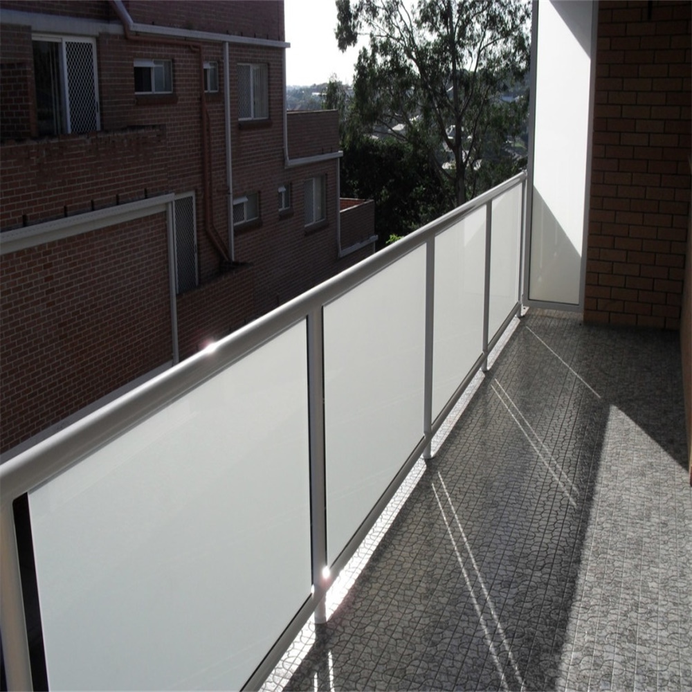 Good Quality Design Frosted Glass Stainless Steel Glass Balustrade for Terrace