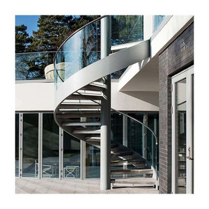 New arrival exterior spiral staircase prices with glass handrail design