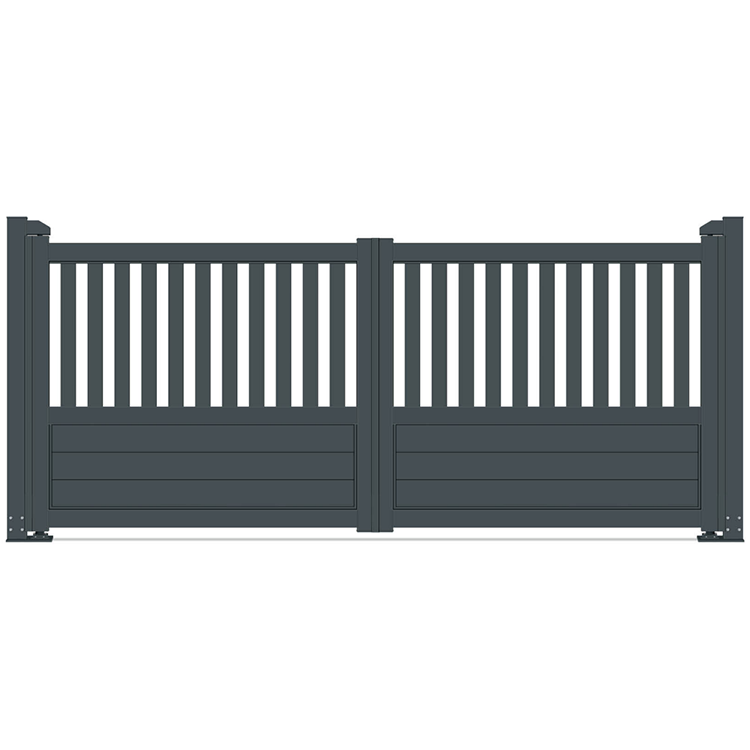 Ace Aluminum Gate Aluminum Garden Fences And Gates Hinges Driveway Automatic Gate Opener Double Swing Door Operator