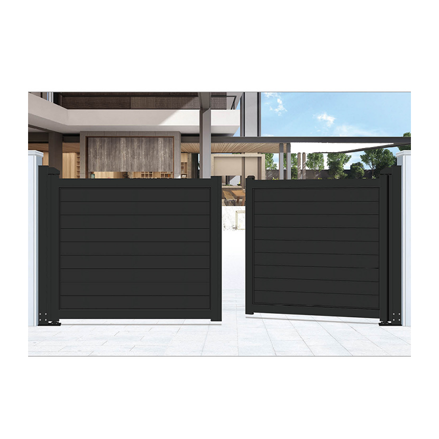 Ace Modern Security Garden Exterior Door Metal Aluminium Louver Sliding Fence Panels and Driveway Gate