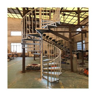 ACE Indoor and outdoor Non Slip metal Spiral Staircase with safety satin stair railing stainless steel/ carbon steel