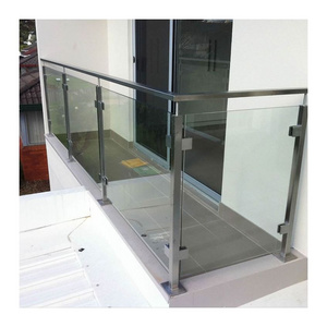 Ace glass railing balustrade stair handrail post glass railing for balcony