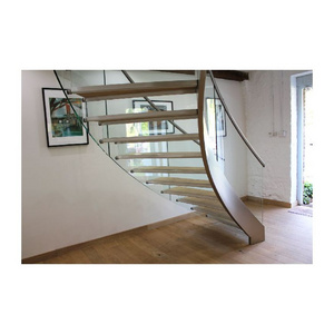 cement steps curved floating steel staircase with railing kits for outdoor