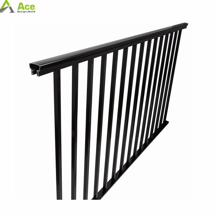 ACE modern galvanized metal picket square tube fence for outdoor