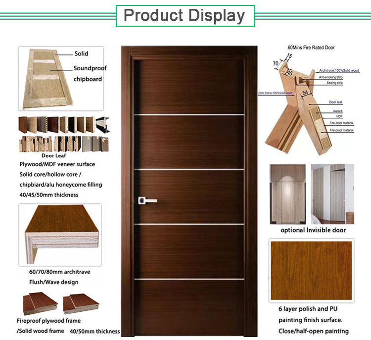 Ace Glass Wooden Door Cavity Privacy Wooden Pocket Sliding Doors for House Interior Doors