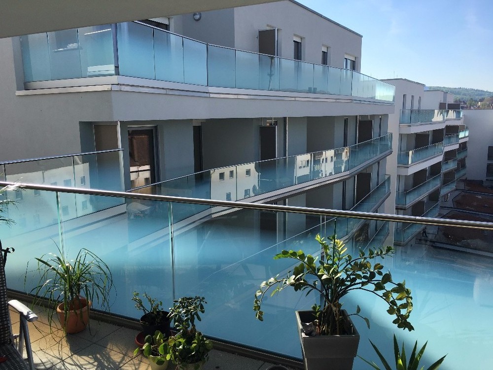 Balcony Terrace Stainless Steel Frameless Glass Railing For Outdoor