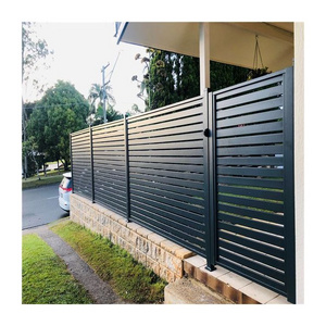 Ace Aluminum Fence Black Horizontal Aluminum Louver Garden Metal Fence Slats Panels Post Aluminum Fence Panels Outdoor