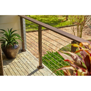 Deck railings stainless steel fence post cable railing