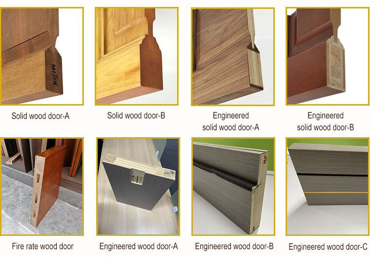 Veneer Laminated MDF Interior Doors Design with Jamb