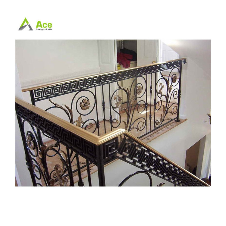 Ace Aluminum Fence Post Outdoor Terrace Modern Design Aluminum Railing Balustrade For Porch Stairs Deck