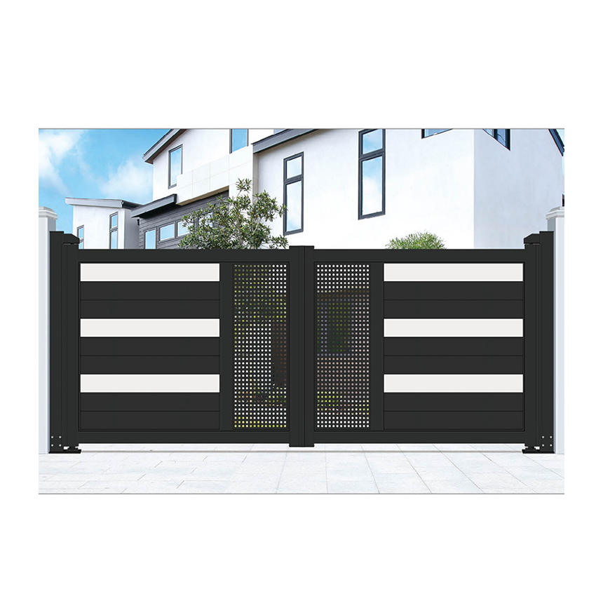 Ace Factory Customized Aluminum Horizontal Louver Auto Gate Sliding for Villa